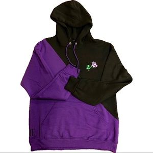 Flower split hoodie
